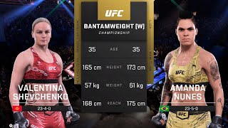 4K UFC 5 Valentina Shevchenko vs Amanda Nunes fight [upl. by Kyriako]