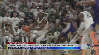 6 Sports Champion Play of the Week MSUs Coen Carr dunks on Alcorn State [upl. by Siddra409]