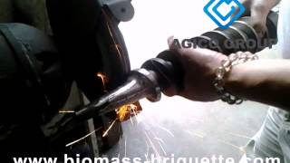 Biomass Briquetting Machine How To Repair The Screw [upl. by Annoiek985]