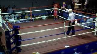 8 year old boxer Billy Randall 2nd fight red corner 280913 [upl. by Kassi249]