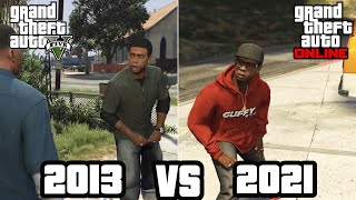 Lamar roasts Franklin 2013 vs 2021  GTA 5 [upl. by Doownyl]