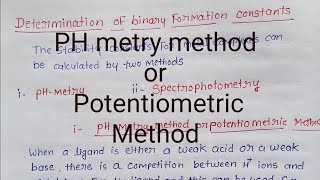 PH metry or potentiometric method [upl. by Llerud]