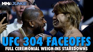 UFC 304 Full Fight Card Faceoffs GreenPimblett MokaevKape Get Heated  Ceremonial Weighins [upl. by Three]