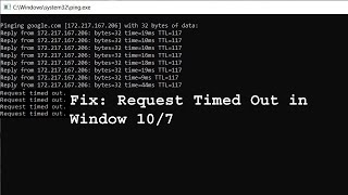 Request Timed Out how to Fix Windows 1087 [upl. by Norrat362]