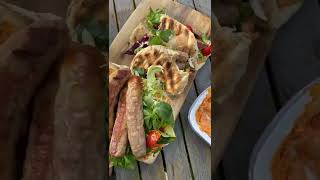 BBQ Flatbreads  Chicken Sausage Greek flatbreads  easy healthy flatbreads  BBQ hacks [upl. by Dinesh660]