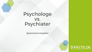 Psychologe vs Psychiater [upl. by Einatirb]