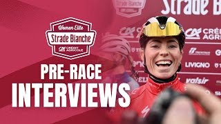 Strade Bianche Women Elite 2024  Interviste precorsa [upl. by Thedrick]