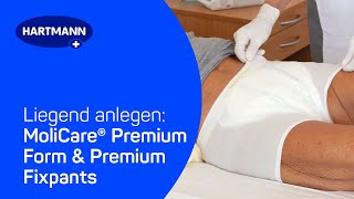 Inkontinenzvorlage im Liegen anlegen MoliCare® Premium Form amp MoliCare® Premium Fixpants [upl. by Dustin]