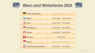 Wann sind Winterferien 2024 [upl. by Dart]