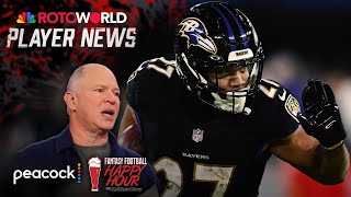 JK Dobbins move to Chargers is interesting for fantasy  Fantasy Football Happy Hour  NFL on NBC [upl. by Richmal95]