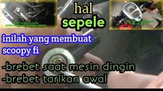 scoopy fi brebet saat mesin dingin [upl. by Eelhsa]