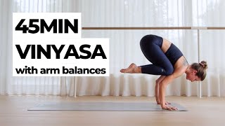 45Min Vinyasa Flow With Arm Balances amp Inversions [upl. by Wyatt638]