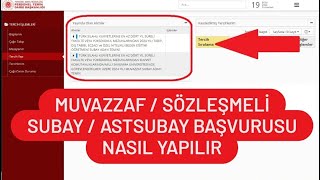 MUVAZZAF ASTSUBAY BAŞVURUSU NASIL YAPILIR  SÖZLEŞMELİ SUBAYLIK BAŞVURUSU NASIL YAPILIR [upl. by Kinchen]