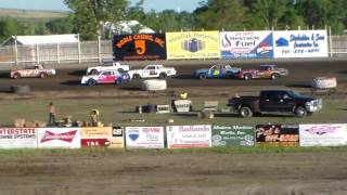 Williston Basin Speedway IMCA Hobby Stock Heats 7316 [upl. by Alleiram30]