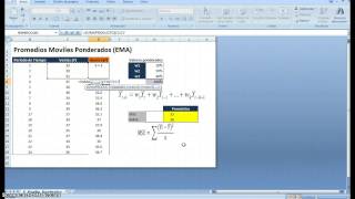 Promedios moviles ponderados [upl. by Ataymik]
