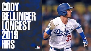 Dodgers slugger Cody Bellingers LONGEST home runs of 2019  MLB Highlights [upl. by Aisinoid]