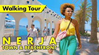 Nerja town amp beach in June  Costa del Sol Spain immersive virtual walking tour [upl. by Znarf]