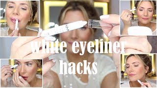 WHITE EYELINER HACKS YOU NEED TO KNOW  7 TRICKS IN UNDER 5 MINS [upl. by Adrianna776]