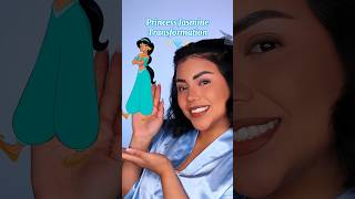 Princess Jasmine makeup using the new MINISO Disney Princess Makeup Collection 🩵✨ad miniso [upl. by Drof32]