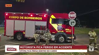 100924 Acidente grave deixa motorista com sinais de embriaguez ferido em Londrina [upl. by Aicilaf422]