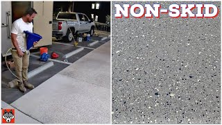 NonSkid Concrete Spray Texture  Decorative Concrete Overlay [upl. by Nakada]