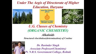 Alkaloids Structure Elucidation of Coniine [upl. by Frissell]