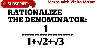 quotRationalize Denominators Fast Simplify 11√2√3 with This Easy Math Trick  MustKnow for Examsquot [upl. by Saqaw]