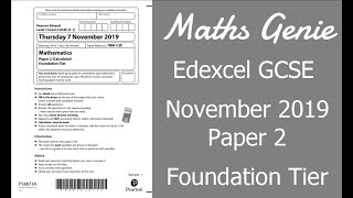 Edexcel GCSE Maths November 2019 2F Exam Paper Walkthrough [upl. by Ailedamla]