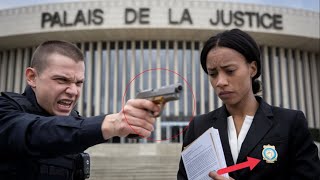 Un officier blanc arrête un juge noir au palais de justice Ce qui se passe ensuite est incroyable [upl. by Aydidey]