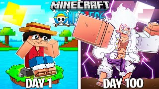 I Survived 100 Days as GEAR 5 LUFFY in One Piece Minecraft [upl. by Onid]