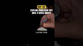 Day 28 of stapling correction tape correctiontape tippex challenge rockcleaning asmr asmrsound [upl. by Jeniece]