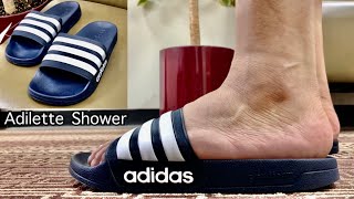 Adidas Adilette Shower  unboxing and on feet  Azo Edition [upl. by Aihk571]