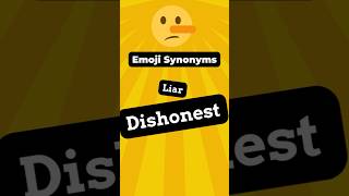 Emoji Vocabulary 🤥 Lying Face Synonyms english vocabularywords [upl. by Gaelan522]