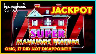 SUPER MANSIONS JACKPOT Huff N Even More Puff Slot  AWESOME [upl. by Alien924]