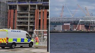 Man dies after ‘major incident’ at Everton stadium construction site [upl. by Gant]