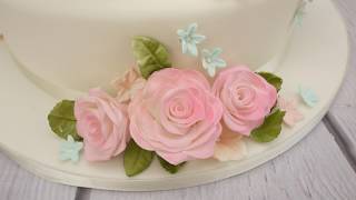 How To Make an Easy Sugar Rose Spray with Airbrush finish [upl. by Ennairej]