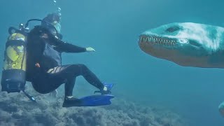 Diver Caught on Camera Biggest Creature in The Ocean [upl. by Aarika]