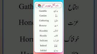 Very Important English Words With Urdu english spokenenglish vocabulary shorts subscribe [upl. by Disharoon659]