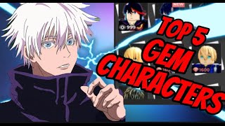 Top 5 Gems Characters In Anime Dimensions [upl. by Rachel]