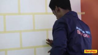 How to create brickwall pattern using Sandtex paints [upl. by Gardell]