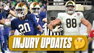 Notre Dame football news Benjamin Morrison Mitchell Evans injury UPDATES  More Irish intel ☘️ [upl. by Sirenay]