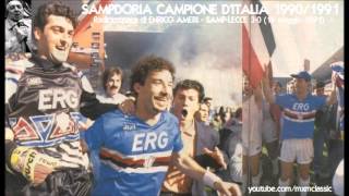 SampdoriaLecce 30 1951991 Radiocronaca di Enrico Ameri  Sampdoria Campione dItalia 19901991 [upl. by Berey]