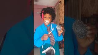 Toothbrush or iron brush 🤣🤣 funnyvideos shorts subscribe 🙏 [upl. by Anaugal253]