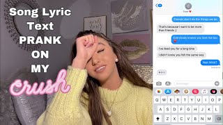 SONG LYRIC TEXT PRANK ON MY TIKTOK CRUSH WHAT HAPPENED NEXT IS CRAZY [upl. by Akirahs229]