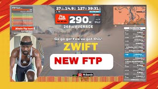 FTP TEST ON ZWIFT MY PREDICTION WAS RIGHT zwift cycling [upl. by Ainatit736]