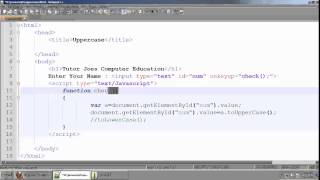 Onkeyup Event For Uppercase and Lowercase in Javascript [upl. by Sisely410]