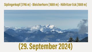 Gunzesried Siplingerkopf  Bleicherhorn  Höllritzer Eck 29 September 2024 [upl. by Ennayehc]