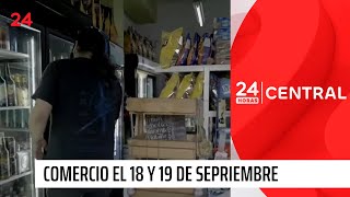 Así funcionará el comercio este 18 y 19 de septiembre  24 Horas TVN Chile [upl. by Ecirtap]