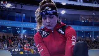 NK schaatsen Thialf Heerenveen 5 km vrouwen december jaar 2023 Conijn  Sanne in het Hof [upl. by Ennyrb313]