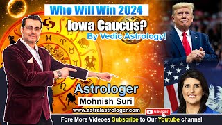 Who Will Win 2024 Iowa Caucus Haley Or Trump Vedic Astrology Predicts [upl. by Aissyla840]